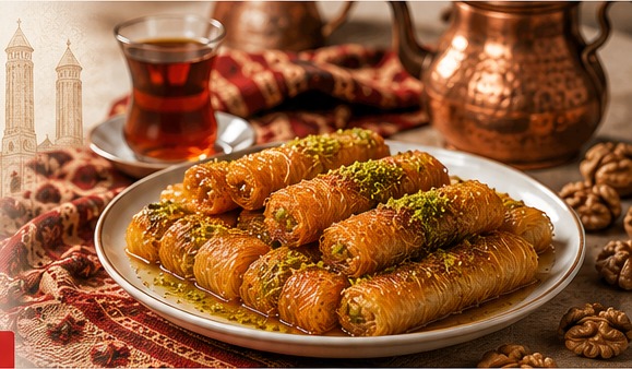 Şerbetli ve cevizli Erzurum kadayıf dolması